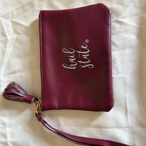 Maroon Mississippi State Wristlet Clutch